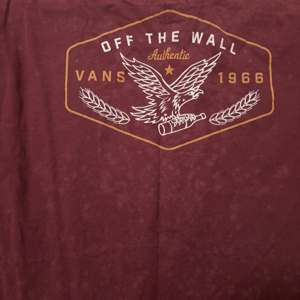Vans Men's Maroon Short Sleeve Tee